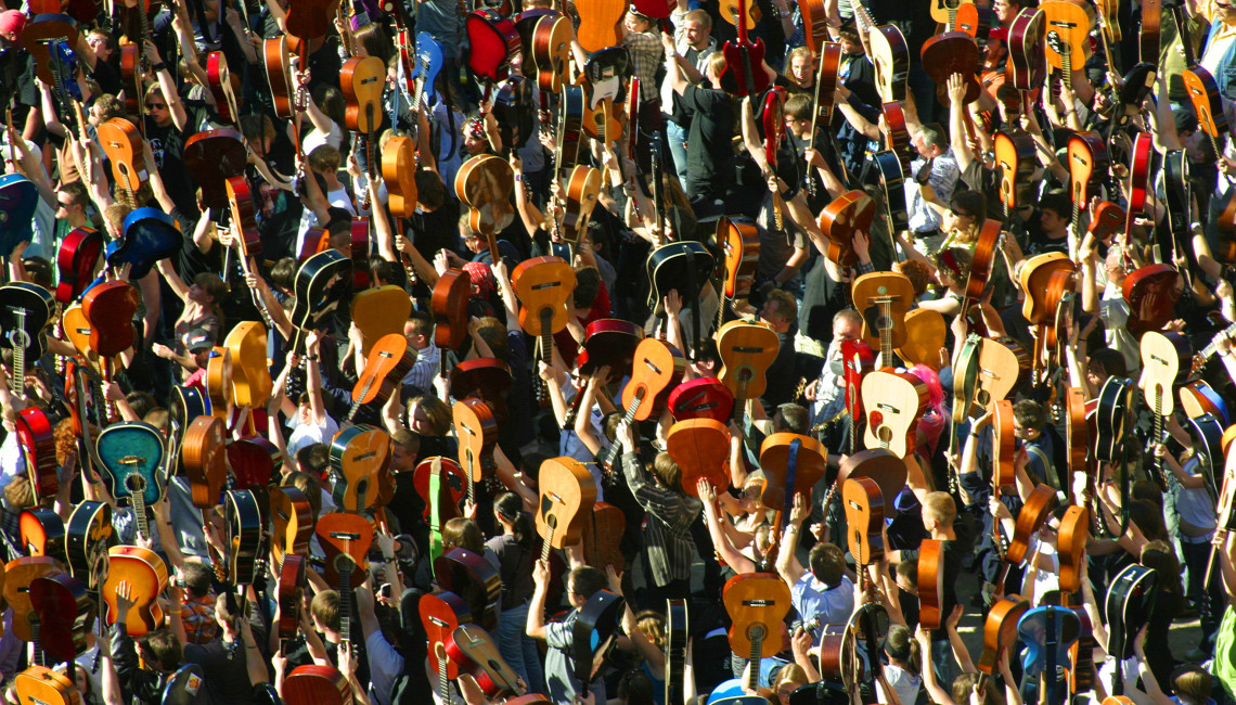 Gitarowy Rekord Guinnessa we Wrocławiu łączy Europę 