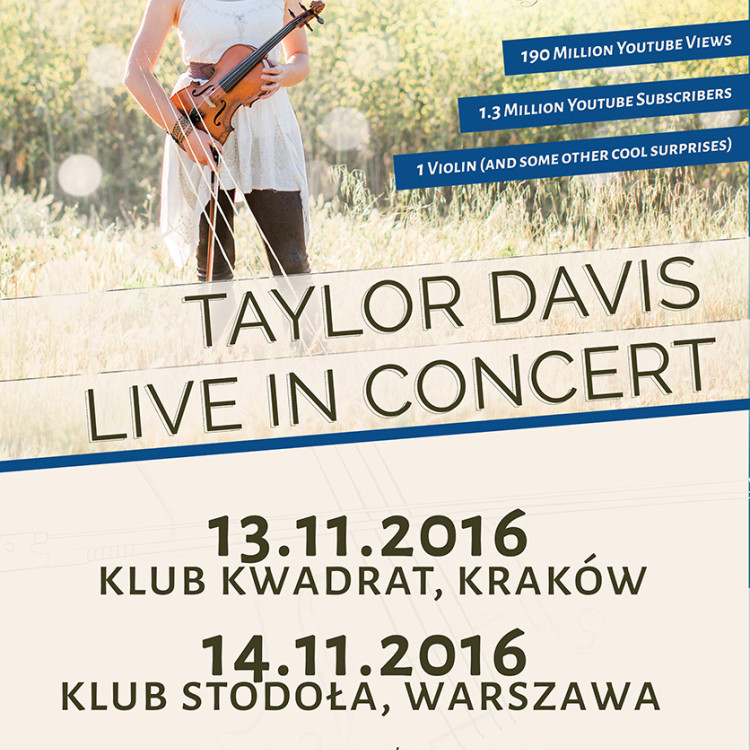 Taylor Davis na dwóch koncertach w Polsce