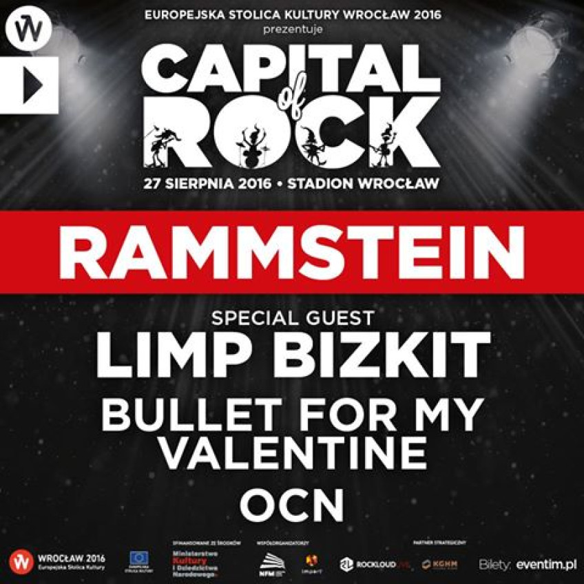 Rammstein, Limp Bizkit, Bullet for My Valentine, OCN we Wrocławiu